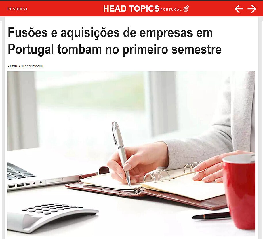 Fuses e aquisies de empresas em Portugal tombam no primeiro semestre